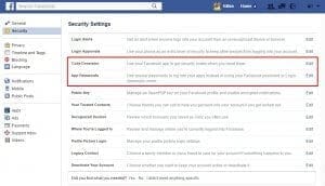 security facebook