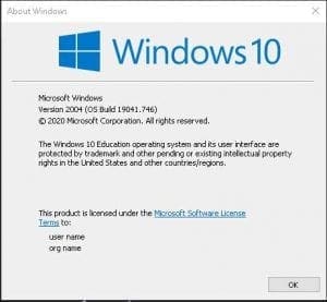 run of find winver to know about versions of your windows