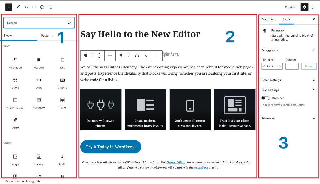 Gutenberg Editor Worpress