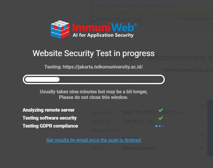 immuniweb security test