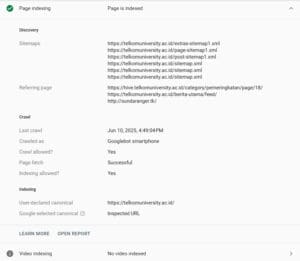 web tidak bisa diindeks google search console GSC
