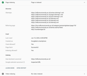 web tidak bisa diindeks google search console GSC