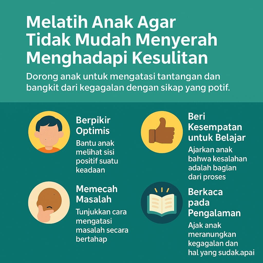Melatih Anak Agar Tidak Mudah Menyerah Menghadapi Kesulitan