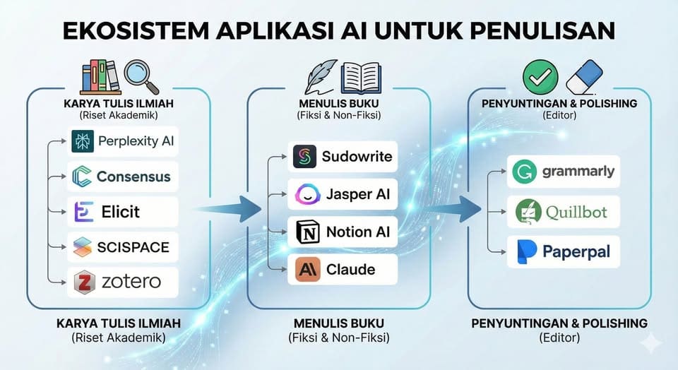 Membuat buku atau karya tulis ilmiah (KTI) dengan bantuan AI